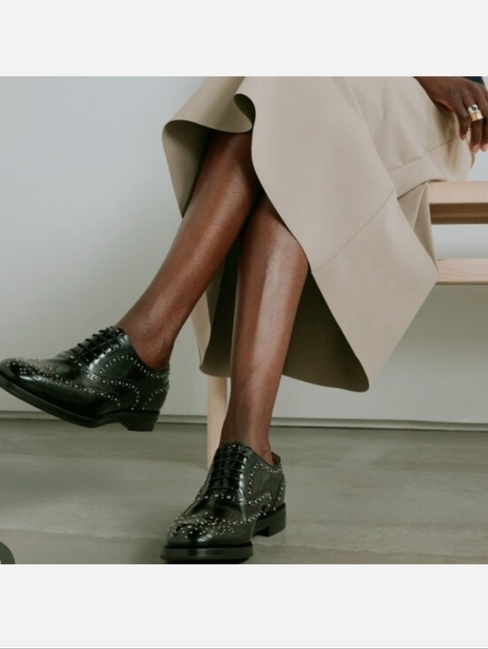 Church's Shoes - CHURCH'S BURWOOD MET STUDDED  BLACK SUEDE BROGUES LACE UP SHOES